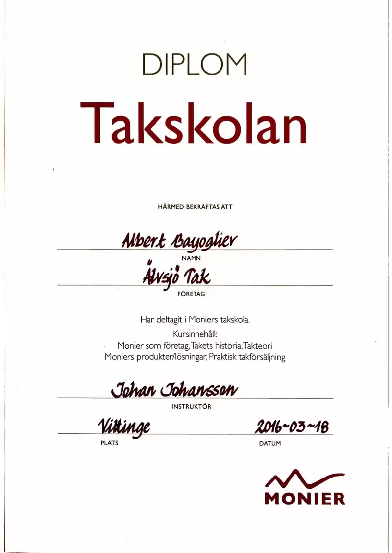 Älvsjö Tak